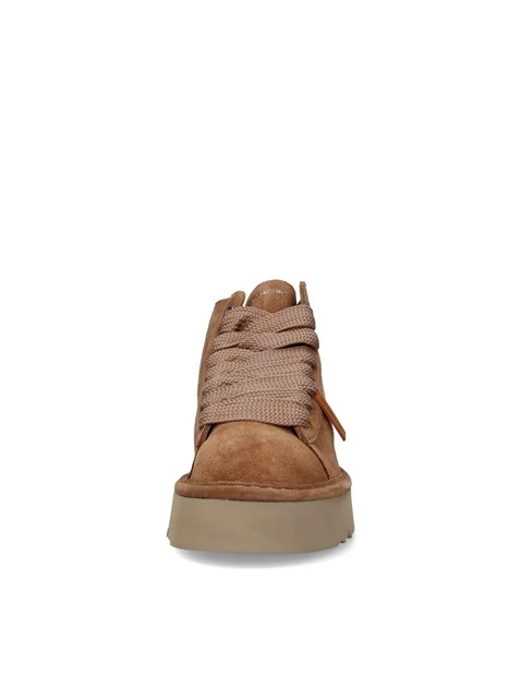 SNEAKERS ALTE IN CAMOSCIO DONNA MARRONE