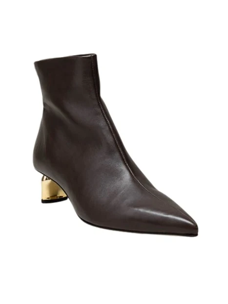 STIVALETTI TACCO ALTO 40749 DONNA MARRONE