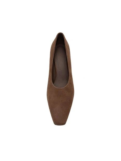 DÉCOLLETÉ 40756 IN PELLE DONNA MARRONE