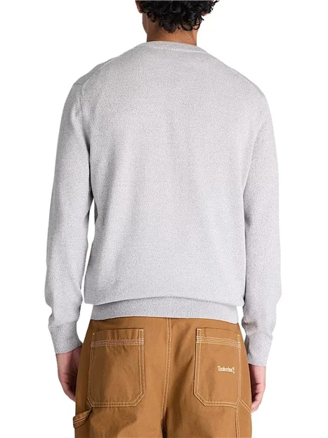 MAGLIA GIROCOLLO IN COTONE UOMO GRIGIO