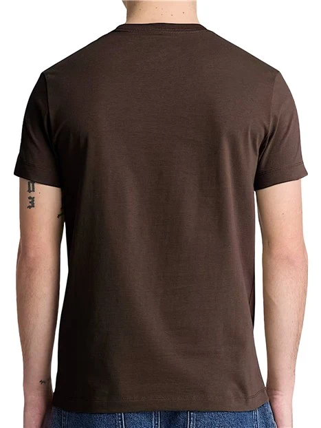 T-SHIRT MANICA CORTA SLIM FIT UOMO MARRONE