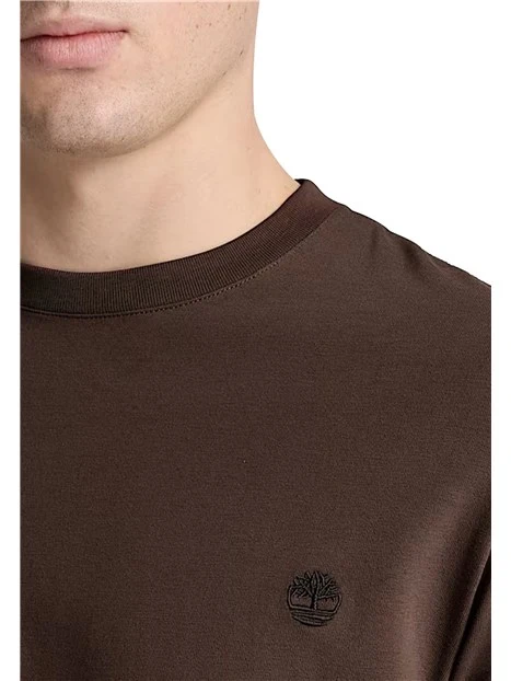 T-SHIRT MANICA CORTA SLIM FIT MARRONE UOMO