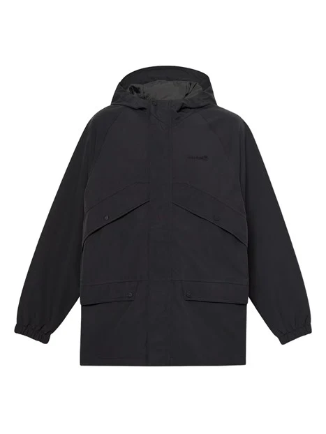GIACCA IMPERMEABILE CON CAPPUCCIO E MANICHE RAGLAN UOMO NERO