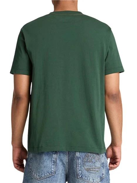 T-SHIRT MANICA CORTA LOGATA SUL PETTO UOMO VERDE