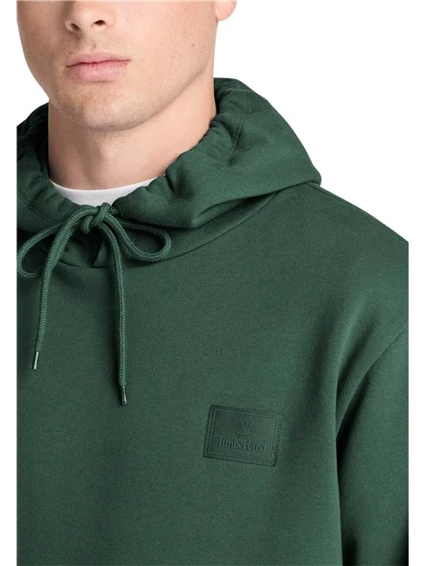 FELPA CON CAPPUCCIO E TASCA A MARSUPIO UOMO VERDE