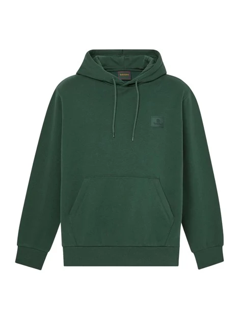 FELPA CON CAPPUCCIO E TASCA A MARSUPIO UOMO VERDE