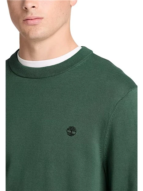 MAGLIA GIROCOLLO IN COTONE UOMO VERDE