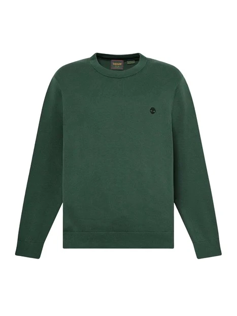 MAGLIA GIROCOLLO IN COTONE UOMO VERDE
