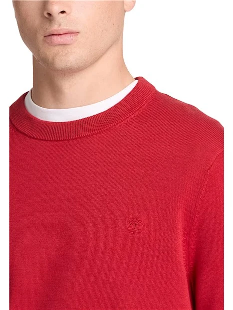 MAGLIA GIROCOLLO IN COTONE UOMO ROSSO