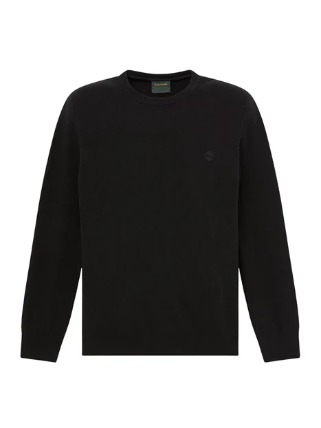 MAGLIA GIROCOLLO IN MISTO LANA MERINO UOMO NERO