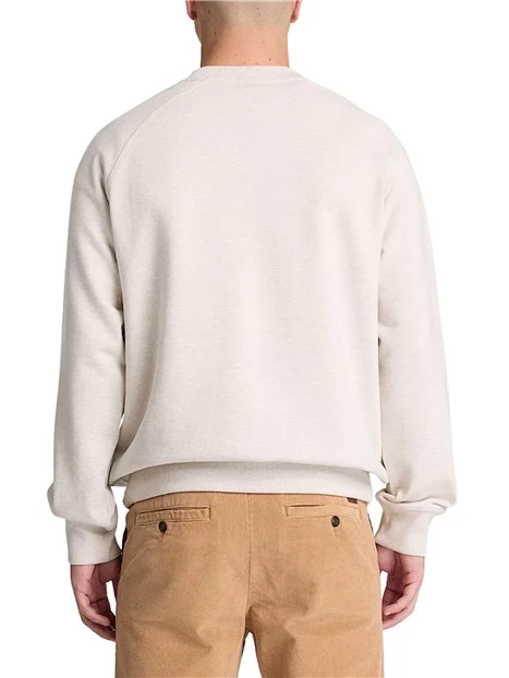 FELPA GIROCOLLO CON MANICHE RAGLAN UOMO BEIGE
