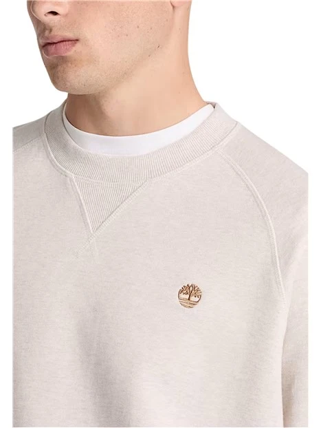 FELPA GIROCOLLO CON MANICHE RAGLAN UOMO BEIGE