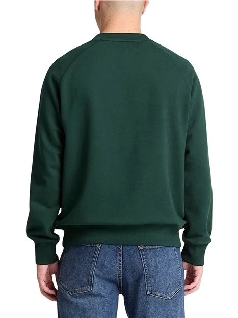 FELPA GIROCOLLO CON MANICHE RAGLAN UOMO VERDE