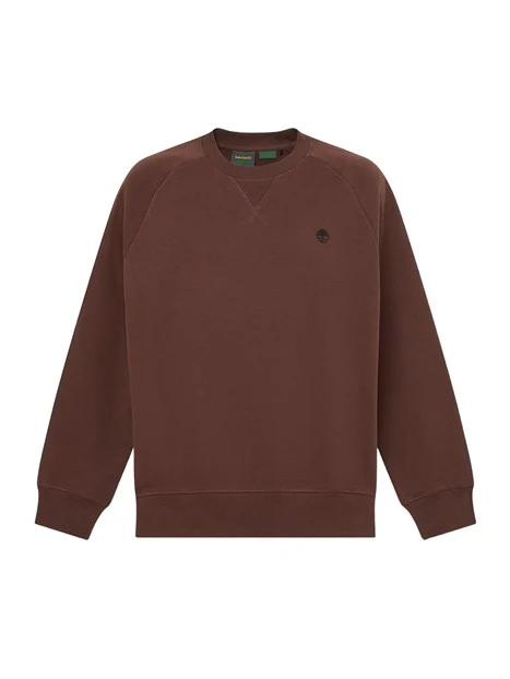 FELPA GIROCOLLO CON MANICHE RAGLAN UOMO MARRONE