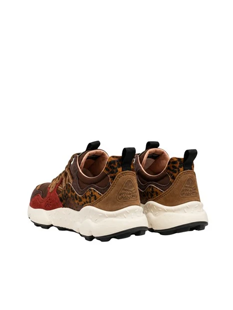 SNEAKERS PLATFORM SUOLA TRAIL LEOPARDATA DONNA MARRONE