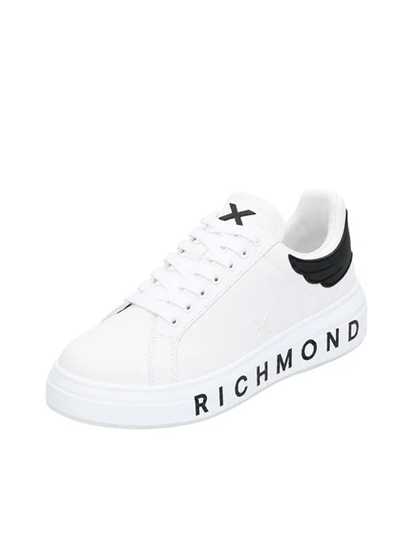SNEAKERS PLATFORM LOGO A CONTRASTO UOMO BIANCO