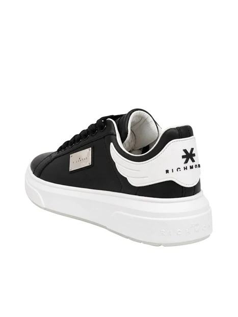 SNEAKERS PLATFORM CON PLACCA UOMO NERO