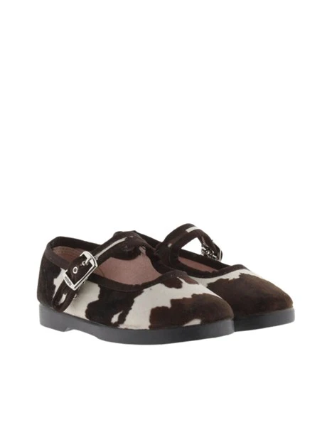 BALLERINE 1080117 STAMPA MUCCA BAMBINA BIANCO