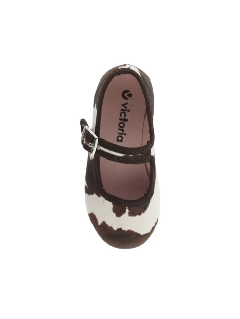 BALLERINE 1080117 STAMPA MUCCA BAMBINA BIANCO