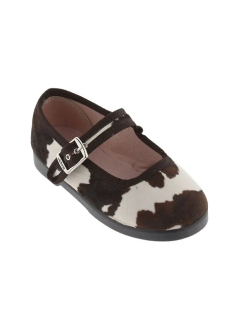 BALLERINE 1080117 STAMPA MUCCA BAMBINA BIANCO