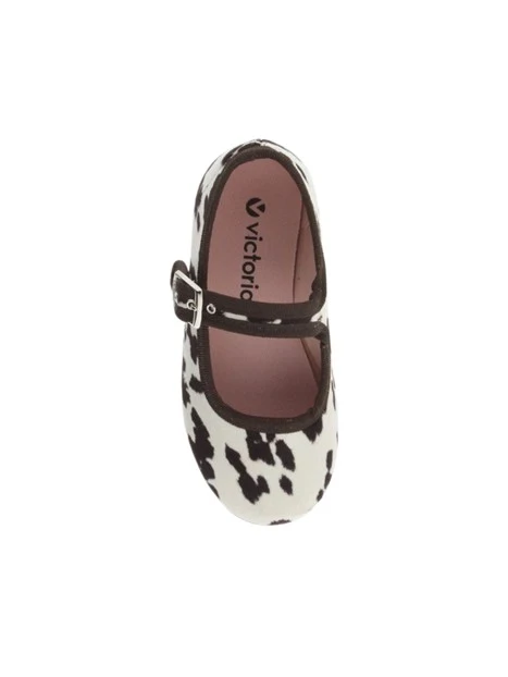 BALLERINE 1080117 STAMPA MUCCA BAMBINA MARRONE