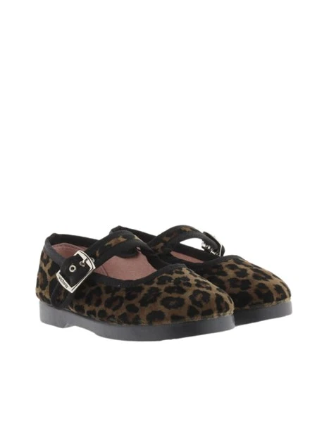 BALLERINE 1080117 STAMPA LEOPARDATA BAMBINA MARRONE