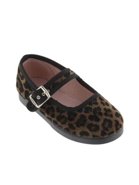 BALLERINE 1080117 STAMPA LEOPARDATA BAMBINA MARRONE