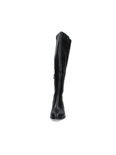 STIVALI TACCO BASSO CON GAMBALE ALTO E LINEA ESSENZIALE DONNA NERO