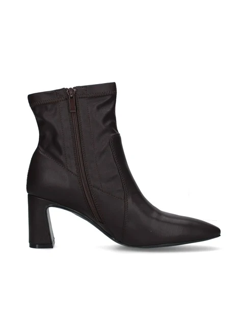 STIVALETTI TACCO ALTO CON SILHOUETTE AFFUSOLATA DONNA MARRONE