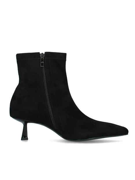 STIVALETTI TACCO BASSO E SOTTILE DONNA NERO