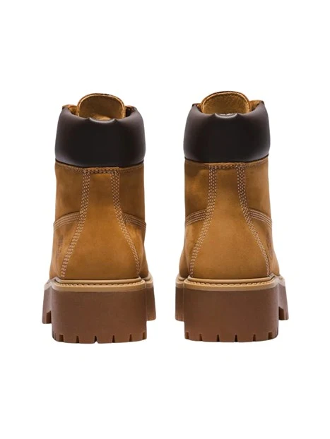 STIVALETTI TACCO ALTO IMPERMEABILI IN PELLE CON PLATEAU DONNA GIALLO