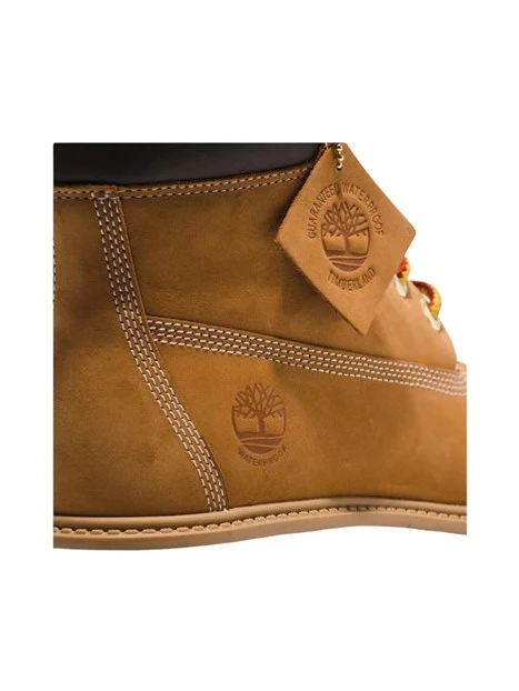 STIVALETTI TACCO ALTO IMPERMEABILI IN PELLE CON PLATEAU DONNA GIALLO