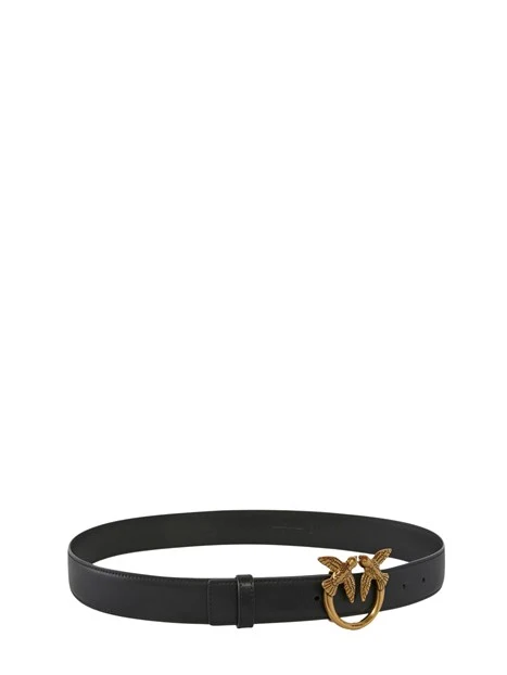 CINTURA IN PELLE CON FIBBIA LOVE BIRDS DONNA NERO