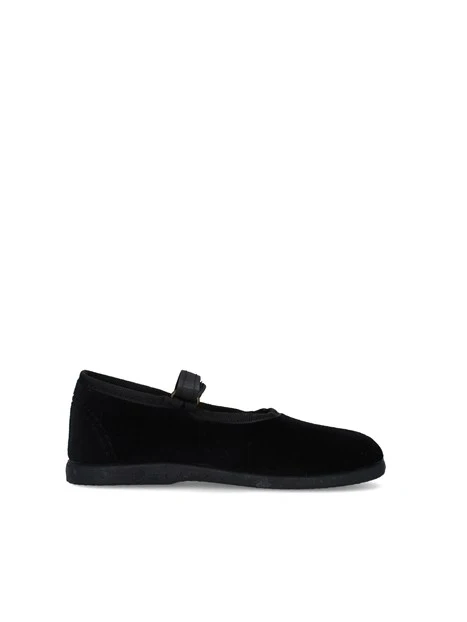 BALLERINE CON CINTURINO A STRAP BAMBINA NERO