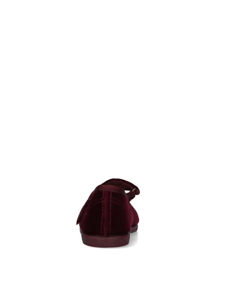 BALLERINE CON CINTURINO A STRAP BAMBINA BORDEAUX