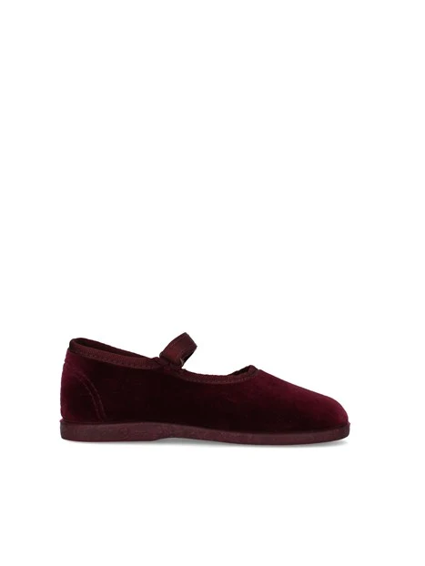 BALLERINE CON CINTURINO A STRAP BAMBINA BORDEAUX