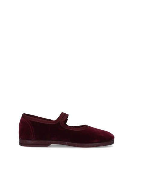 BALLERINE CON CINTURINO SUL COLLO DEL PIEDE BAMBINA BORDEAUX