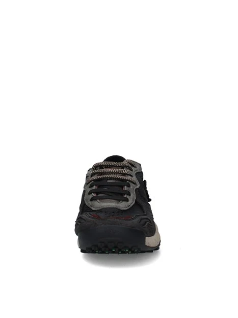 SNEAKERS BASSE CON INSERTI A CONTRASTO UOMO NERO