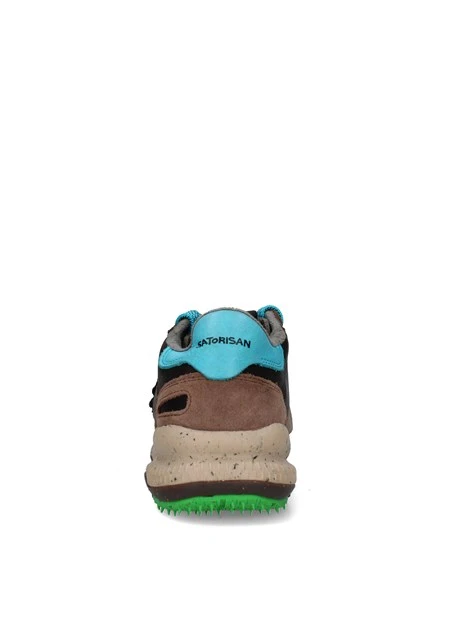 SNEAKERS BASSE CON INSERTI A CONTRASTO UOMO MARRONE