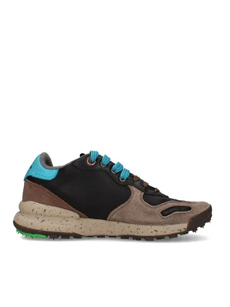 SNEAKERS BASSE CON INSERTI A CONTRASTO UOMO MARRONE