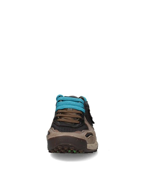SNEAKERS BASSE CON INSERTI A CONTRASTO UOMO MARRONE