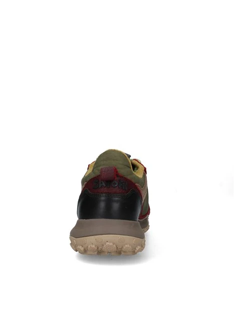 SNEAKERS BASSE CON LACCI TREKKING E SUOLA SCOLPITA UOMO VERDE
