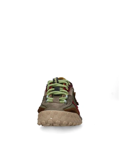 SNEAKERS BASSE CON LACCI TREKKING E SUOLA SCOLPITA UOMO VERDE