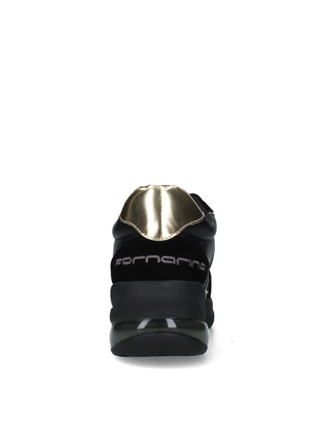 SNEAKERS BASSE CON DETTAGLI A CONTRASTO DONNA NERO