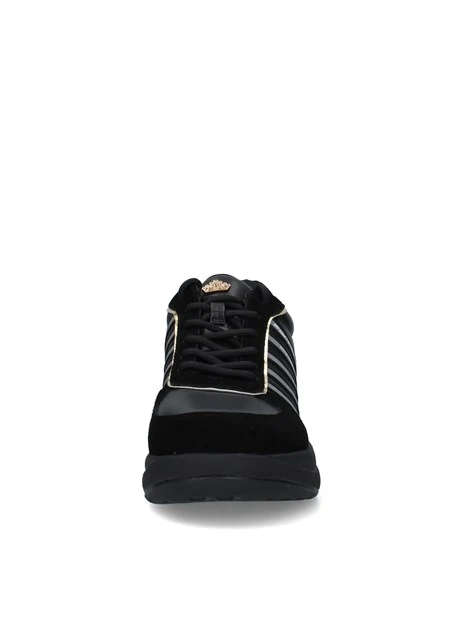 SNEAKERS BASSE CON DETTAGLI A CONTRASTO DONNA NERO