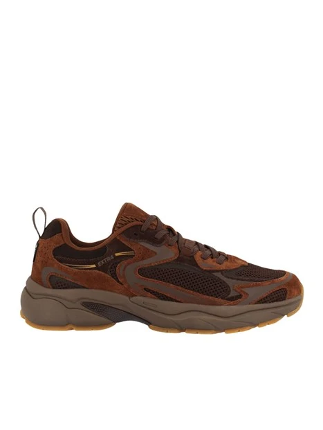 SNEAKERS BASSE IN CAMOSCIO E MESH CON MEMBRANA GORE-TEX UOMO MARRONE