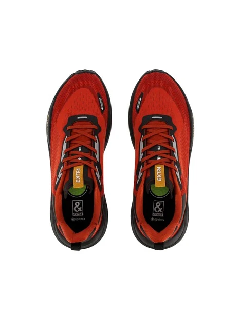 SNEAKERS BASSE IN TESSUTO CON MEMBRANA GORE-TEX E FONDO AMMORTIZZATO UOMO ROSSO