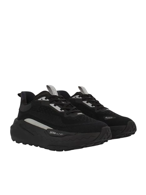 SNEAKERS BASSE IN TESSUTO CON MEMBRANA GORE-TEX E FONDO AMMORTIZZATO UOMO NERO