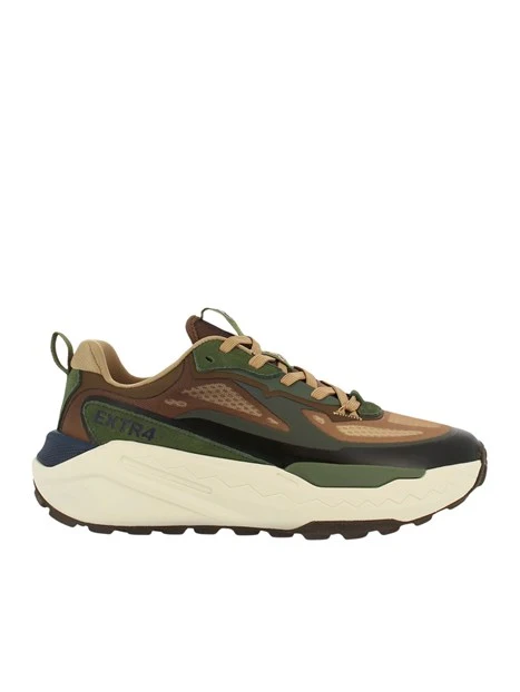 SNEAKERS BASSE IN CAMOSCIO E MESH CON FONDO MAXI AMMORTIZZATO UOMO BEIGE