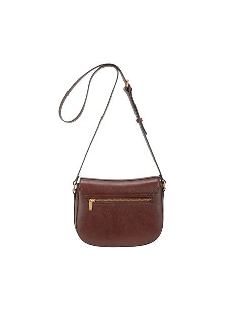 BORSA A TRACOLLA IN PELLE DAKATA DONNA MARRONE